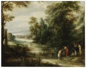 FOUCQUIER Jacques 1590-1659,Riverscape with the Baptism of Christ,Christie's GB 2020-07-30