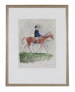 FOUGSTEDT Arvid 1888-1949,Par till häst,1914,Uppsala Auction SE 2013-01-29