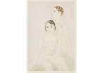 FOUJITA Tsuguharu Léonard 1886-1968,Deux nus assis from LES FEMMES,1930,Mainichi Auction 2018-04-21