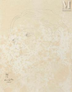 FOUJITA Tsuguharu Léonard 1886-1968,Portrait de femme,1926,Millon & Associés FR 2024-03-26