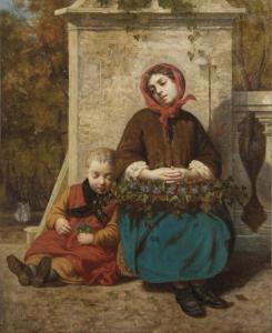FOULLONGNE Alfred Charles,Jeune bouquetière (saison des violettes),1865,Mercier & Cie 2024-04-07