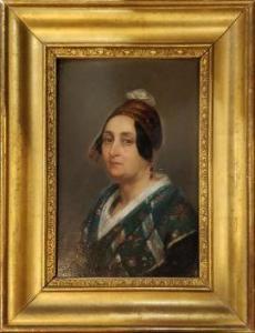 FOUQUE Jean Marius 1822-1880,Portrait de femme,1849,Rossini FR 2021-05-05