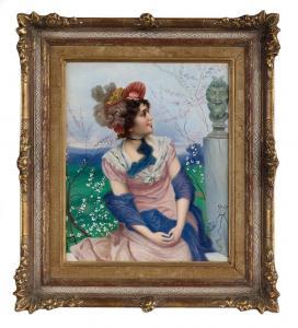 FOURNIER Charles 1803-1854,Jeune Femme avec une Sculpture,New Orleans Auction US 2018-07-28