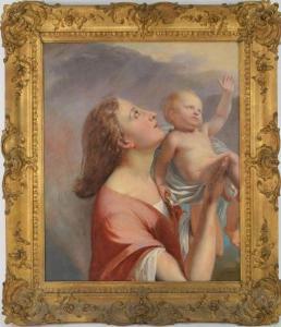 FOURNIER Charles 1803-1854,Mother Holding Child,Hood Bill & Sons US 2020-10-13