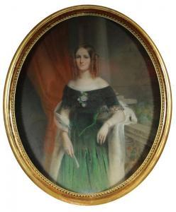 FOURNIER Charles 1803-1854,Portrait de jeune femme,Osenat FR 2012-10-28