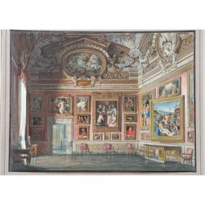 FOURNIER Jean Baptiste Fort 1798-1864,Le palais Pitti, le salon de Saturne,Herbette FR 2020-06-14