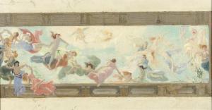 FOURNIER Louis Edouard,Projet de plafond pour le foyer du théâtre de l'Od,1888,Daguerre 2020-12-07