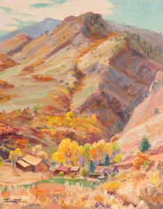 FOWLER Irene D. 1884-1967,In the Shelter of the Hills (Morrison, Colorado),1934,Hindman 2021-11-05