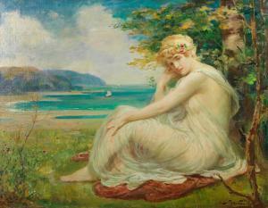 FOWLER Robert 1853-1926,A classical maiden resting by the shore,Bonhams GB 2023-03-08