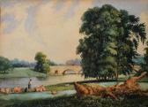 FOWLER William,Shepherd with sheep in a parkland setting with arc,1831,Mallams GB 2016-04-11