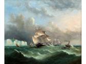 FOWLES Arthur Wellington,SHIP HOVE TO, OFF THE SOUTH FORELAND, KENT,1868,Lawrences 2017-10-13