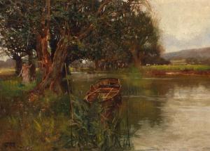 FOX Henry Charles 1855-1929,Figure by a riverbank,1886,Bonhams GB 2024-04-04