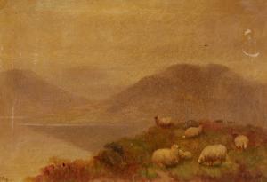 FOX J.S 1800,Sheep at a lakeside,19th Century,Burstow and Hewett GB 2007-09-26