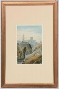 FOX John Shirley,Study of an old settlement, including a cathedral ,Anderson & Garland 2022-02-20