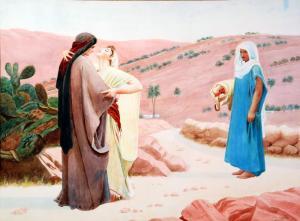 FOX John 1830-1846,Three figures in a desert landscape,Capes Dunn GB 2017-04-25