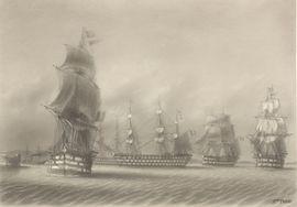 FRÉMY Antoine Alex. Aug,Escadre de navires de guerre français, rade de Tou,Neret-Minet 2021-12-21