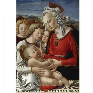 Fra diamante 1430-1492,THE MADONNA AND CHILD WITH THREE ANGELS ('THE BENS,1492,Sotheby's 2008-01-24