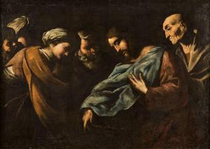 FRACANZANO Francesco 1612-1656,Le Christ et la femme adultère,Daguerre FR 2023-03-26
