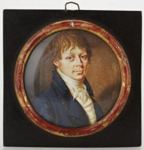 FRAENCKEL Liepmann 1772-1857,Miniatyrporträtt av Esaias Tegnér,Uppsala Auction SE 2016-01-19