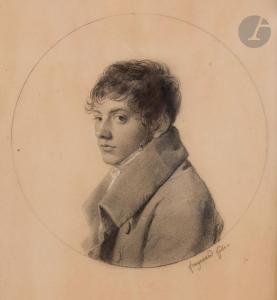 FRAGONARD Alexandre Evariste 1780-1850,Portrait de Louis-Auguste Auber (1785-1871),Ader 2023-03-23