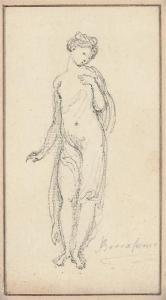 FRAGONARD Jean Honore 1732-1806,A draped female figure,Christie's GB 2010-07-16
