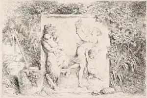 FRAGONARD Jean Honore 1732-1806,Danse de Satyres,1763,Swann Galleries US 2024-04-18