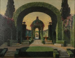 FRAHM Hans German 1864-1938,The Gardens at Tivoli,1924,Tennant's GB 2019-08-17