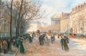 FRAIPONT Georges 1873-1912,Paris, Flaneurs at La Madeleine,Palais Dorotheum AT 2022-11-08