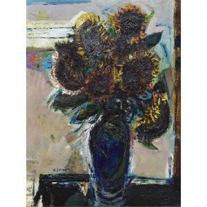 FRAME Robert Aaron 1924-1989,Sunflower Bouquet,Clars Auction Gallery US 2023-08-11