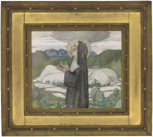 Frampton Edward Reginald 1872-1923,A female saint, possibly St Bega of Cumbria,Christie's 2018-07-11