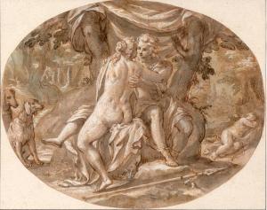 FRANCESCHI dei Paolo Fiammingo 1540-1596,Diane et Adonis,Aguttes FR 2023-06-22