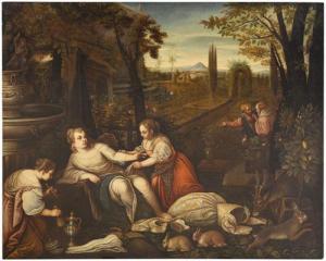 FRANCESCHI dei Paolo Fiammingo 1540-1596,Susanna al bagno,1585,Meeting Art IT 2022-05-14