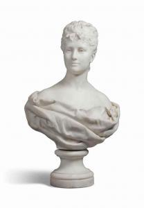 FRANCESCHI Louis Julien, Jules 1825-1893,BUST OF MARGUERITE REYNIER,Christie's GB 2016-04-27