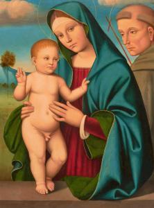 Francia Francesco 1450-1517,Madonna and Child and Saint Francis,Galerie Koller CH 2023-09-22