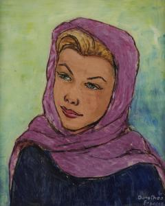 FRANCIS Dorothea 1903-1973,Girl in Headscarf,Leonard Joel AU 2023-09-18