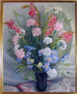 FRANCIS E. JOYCE,Vase of flowers,Lots Road Auctions GB 2009-02-08