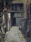FRANCIS George Charles 1860-1940,A BACK-YARD IN ST PANCRAS,Lawrences GB 2020-07-24