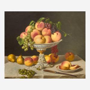 FRANCIS John F. 1808-1886,Epergne of Peaches and Grapes,1856,Freeman US 2023-06-04