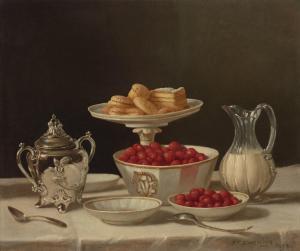 FRANCIS John F. 1808-1886,Strawberries and Cream,1854,Christie's GB 2023-01-19