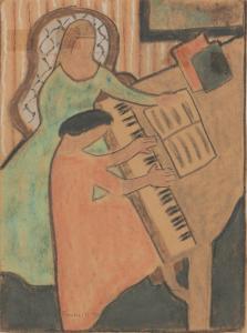 FRANCIS Margaret C. 1909-1987,The Girls at a Piano,1939,Leonard Joel AU 2023-09-18