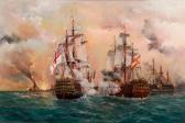 FRANCIS R,The British Battleship Vanguard Attacking the Spanish Armada,Jackson's US 2013-04-06