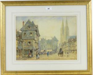 FRANCIS Thomas E,Continental town scene,Burstow and Hewett GB 2014-10-22