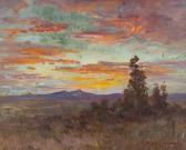 FRANCISCO John Bond 1863-1931,Sunset - Near Albuquerque, New Mexico - Volcan,John Moran Auctioneers 2018-03-27