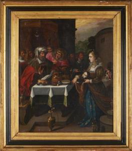 FRANCKEN Frans I,O Banquete de Herodes e a apresentação da cabeça d,Veritas Leiloes 2023-07-19