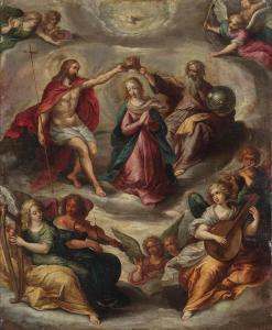 FRANCKEN Frans II 1581-1642,The Coronation of the Madonna,1789,Palais Dorotheum AT 2023-12-15