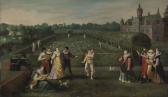 FRANCKEN Hiëronymus I 1540-1610,COURTIERS STROLLING IN A GARDEN,Sotheby's GB 2013-01-31