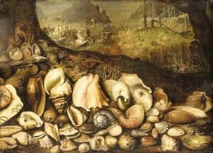FRANCKEN Hieronymus II,The Maritime Realm: a still life of shells on a sh,Christie's 2001-10-03