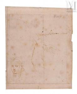 FRANCO IL SEMOLEI Giovanni Battista 1498-1561,Etude de tête et putto,Millon & Associés FR 2023-05-23