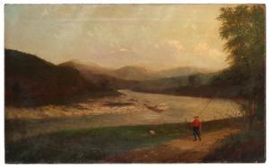 FRANCOIS Alexander 1824-1912,Fisherman by a river,Butterscotch Auction Gallery US 2019-11-01
