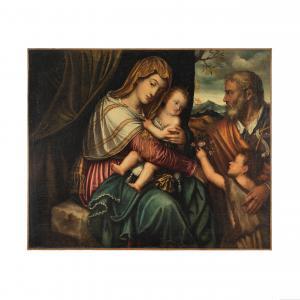 FRANGIPANE Niccolo,Sainte Famille avec Saint Jean Baptiste,1593,Cornette de Saint Cyr 2024-04-16